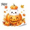 Decorative Cabinet Door Stickers Thanksgiving Fall Wall Stickers, Cute Cartoon Rabbit Squirrel Pumpkin Maple Leaf Decals Environmentally Friendly Art