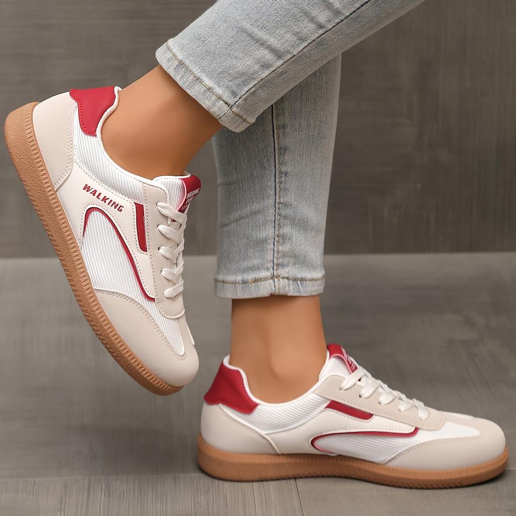 Women'S Fashionable Sports Shoes, Casual Sports Shoes, Lace Up Closure, Suitable For All Seasons, Casual Sports Shoes
