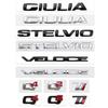 Autocollant Logo Emblème Lettre de Voiture 3D ABS Coffre Arrière Accessoires Auto Pour R/omeo 147 156 Q2 Q4 Ti Veloce Giulia Stelvio