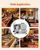 Commercial Meat Slicer, 240W Electric Deli Food Slicer with 250mm Carbon Steel Blade, Built-In Sharpener & 0-12mm Adjustable Thickness for Frozen