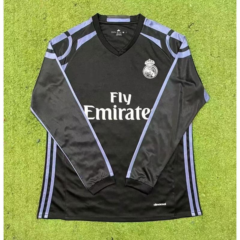 Source Direct Supply Retro Long-sleeved Jersey Real Madrid Barcelona Manchester United Juventus Liverpool Embroidery Sports Ball