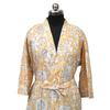 Cotton Long Kimono Robe Sleepwear Indian Hand Printed Night Wear Maxi Bathrobe