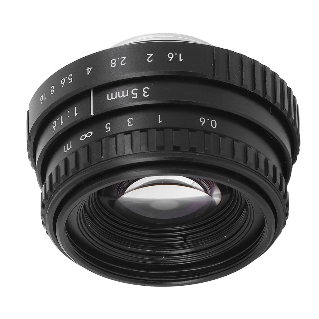 35mm F1.6 APS C Manuelles Fokussierobjektiv Rahmen aus Aluminiumlegierung Mehrschichtvergütetes Kameraobjektiv