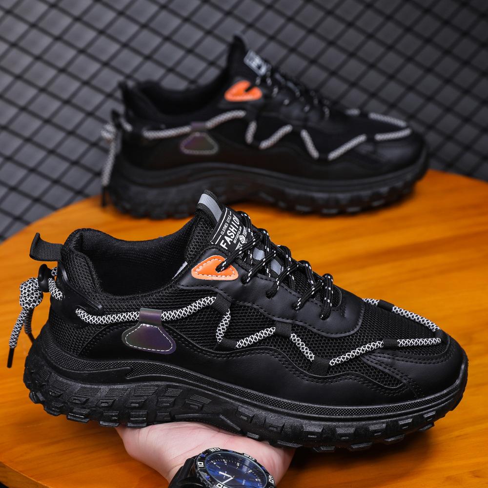 

Foreign trade men s shoes, spring new lace-up sports and leisure shoes, platform dad shoes, breathable low-top lightweight student shoes 39