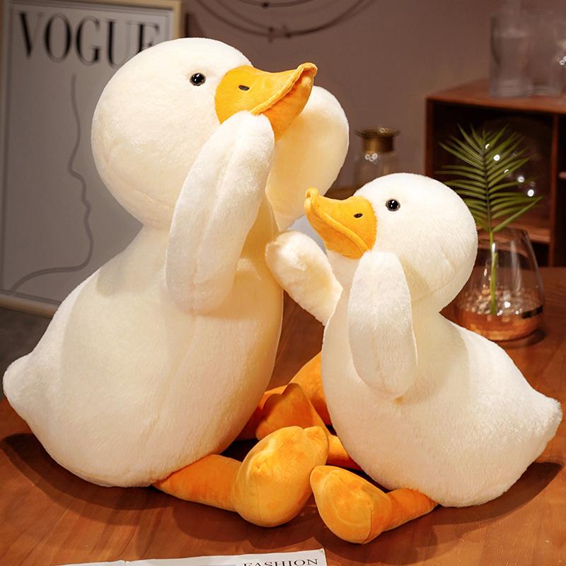55-100Cm New Giant White Duck Plush Toys Cute Large Soft Sleeping Pillow Kawaii Big Goose Cushion Stuffed Animal Doll Home Decor