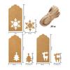 350g Kraft Paper Snowflake Reindeer Hang Tag - Irregular Shape Christmas Party Label