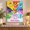 Eevee Evolutions Custom Name Diamond Painting Personalized 5D Full Drill DIY Diamond Art Home Decor