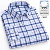 New 100% Cotton Oxford Mens Striped Plaid Shirts Long sleeve Male Business Casual High Quality Formal Shirt For Men Social Shirt