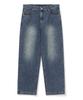 BEENTRILL 5-Pocket Vintage Washed Denim Pants (Indigo)