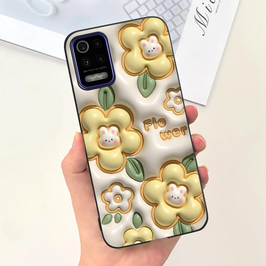 For LG K52 Q52 2020 Phone Case Soft Matte Silicone Capa For LGK52 LGQ52 2020 Funda Goothic Style Cartoon Back Cover Cute Pattern