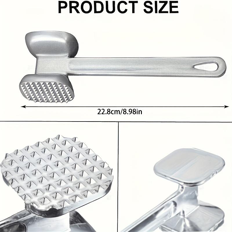Aluminum Alloy Meat Tenderizer Household Double-sided Meat Steak Hammer Kitchen Beef Tenderizer Food-grade Durable Ergonomic