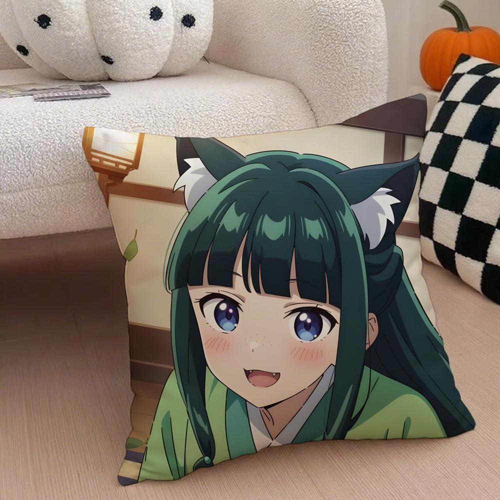 Classic Japanese Anime TThe Apothecary Diaries Cushion Cover Throw Pillow Cover Hidden Button Durable Polyester Chair Cushion