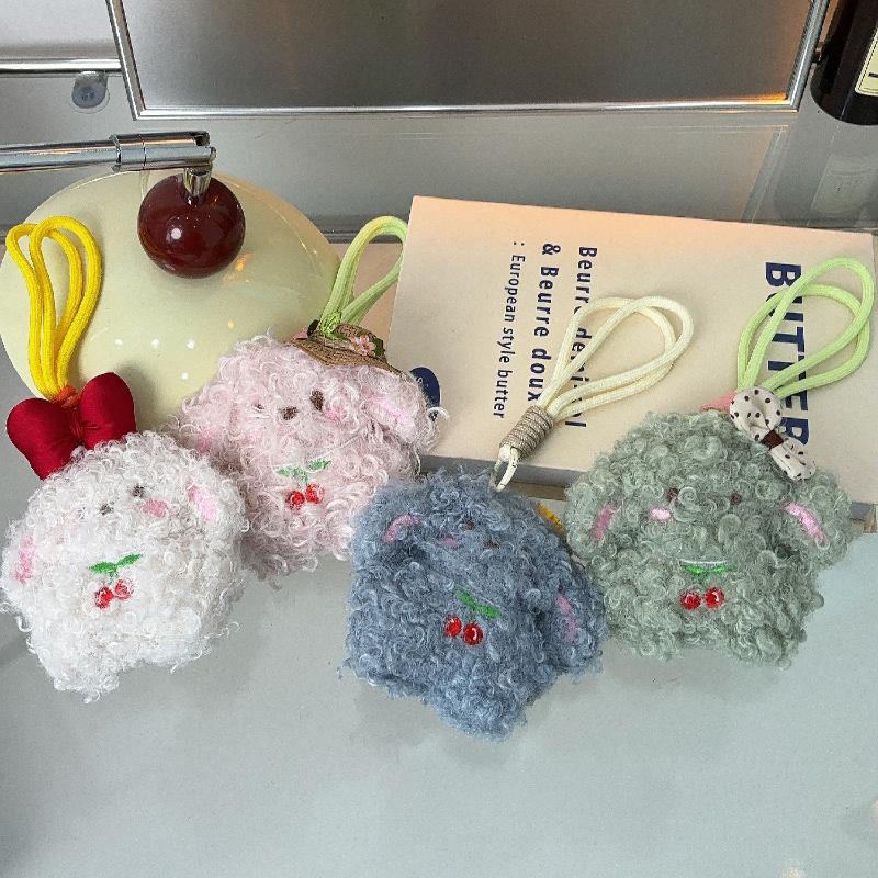 Mini Lockiges Tier Plüsch Schlüsselanhänger Flauschig Weich Stofftier Anhänger Niedliches Taschendekoration für Damen Handtasche Kleine Feiertagsgeschenke