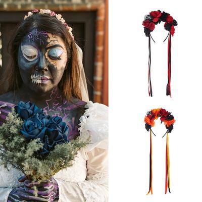Blumenstirnband Schleifenstirnbänder LolitaStyle Kostüm Kopfschmuck Party Requisiten Goths Haarschmuck Frauen Girlande