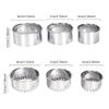 3Pcs Stainless Steel Dough Cutter Dumplings Molds Round Cookie Biscuit Cutters Circle Pastry Cutters Baking Circle Ring Molds