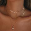 New Gold-plate Crystal Stars Pendant Necklaces For Women Necklace Multilevel Female Boho Vintage Jewelry Wedding Gift