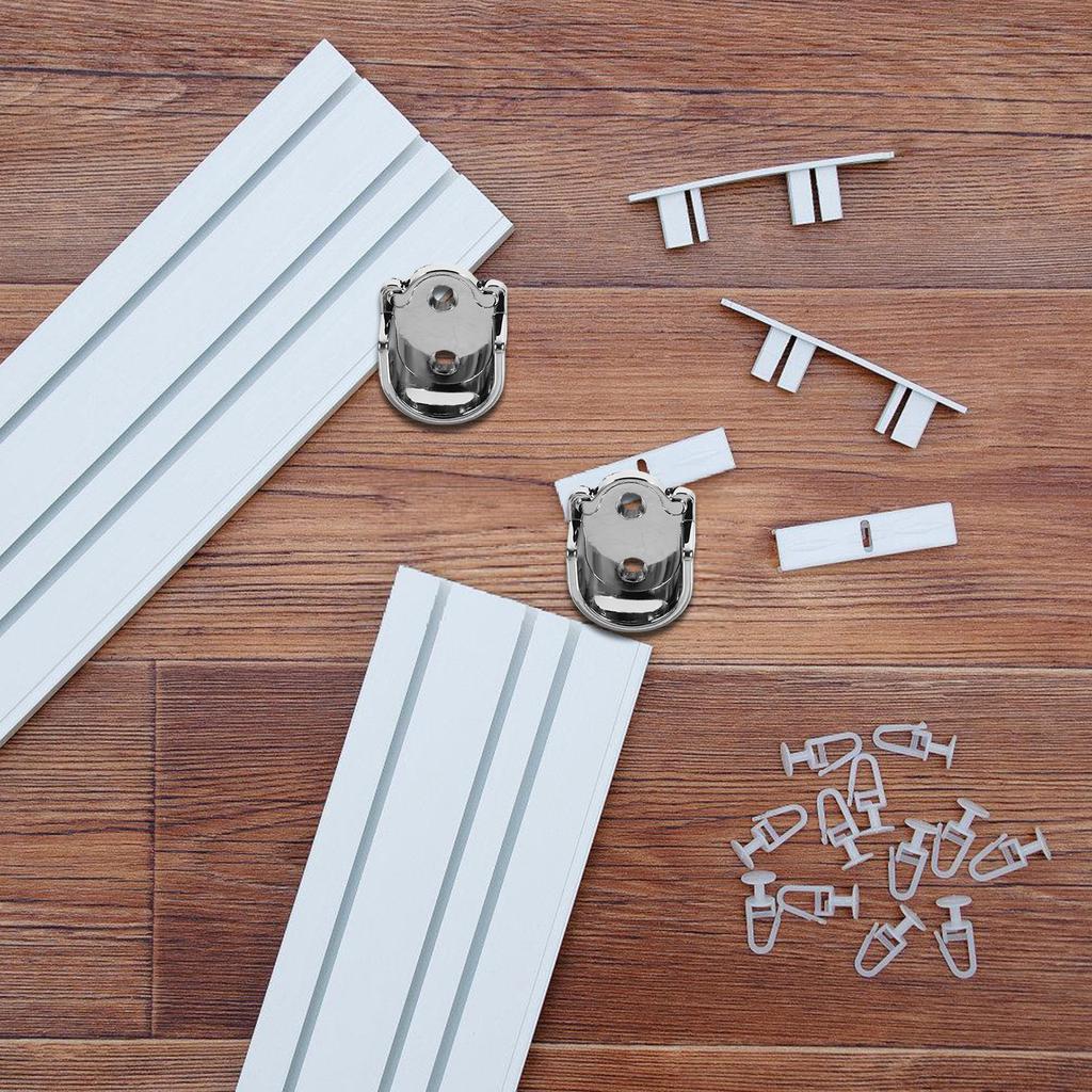 2Pcs Closet Rod Holder Flange Socket Brackets Sturdy Stainless Steel Wardrobe Rod Support for Clothes Towels Shower Curtain