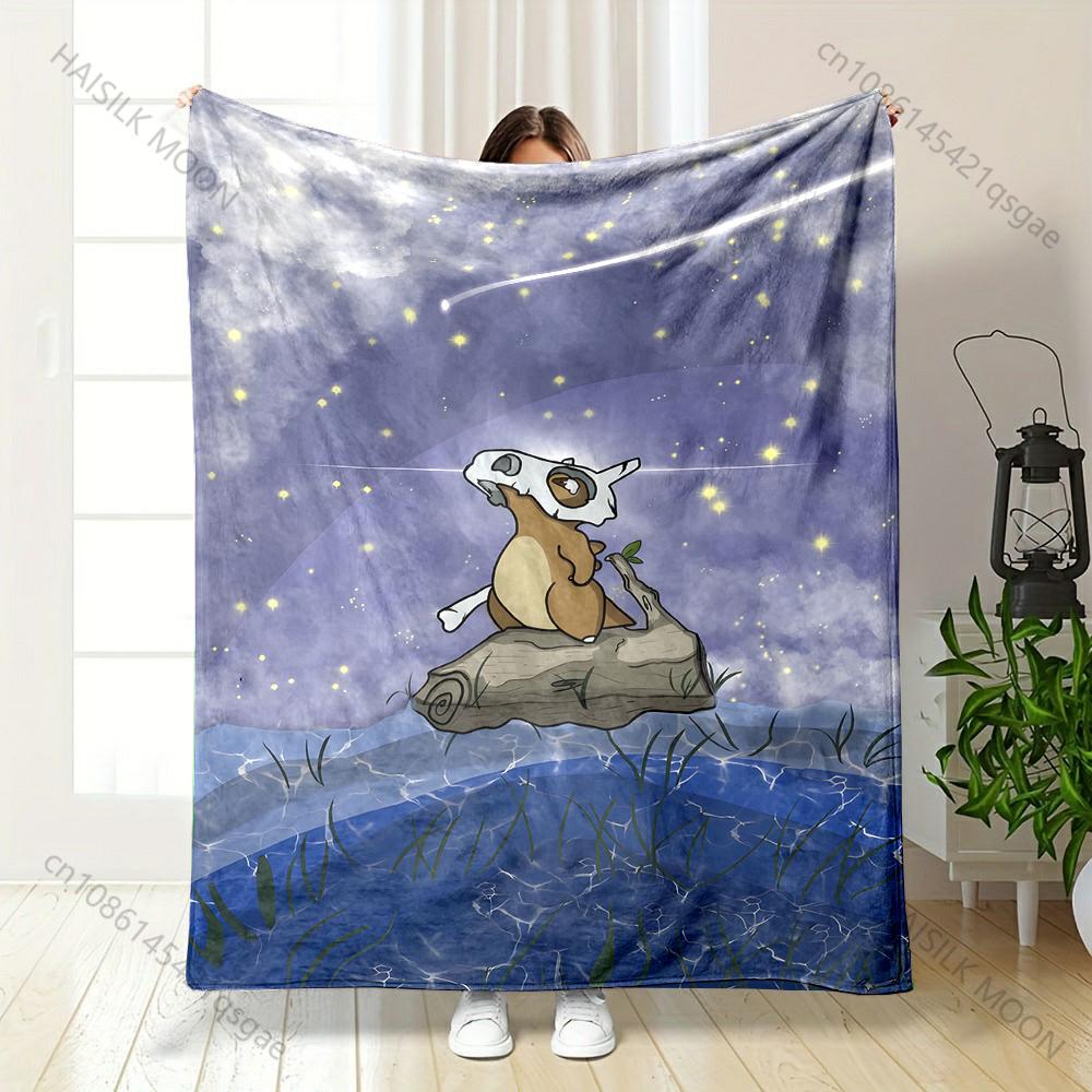 

P0kem0n Cub0ne Printed Blanket for Adults and Kids Plush Home Sofa Bed Car Camping Office Gifts for Boys Girls Family Friends 75x90cm(30x35in)