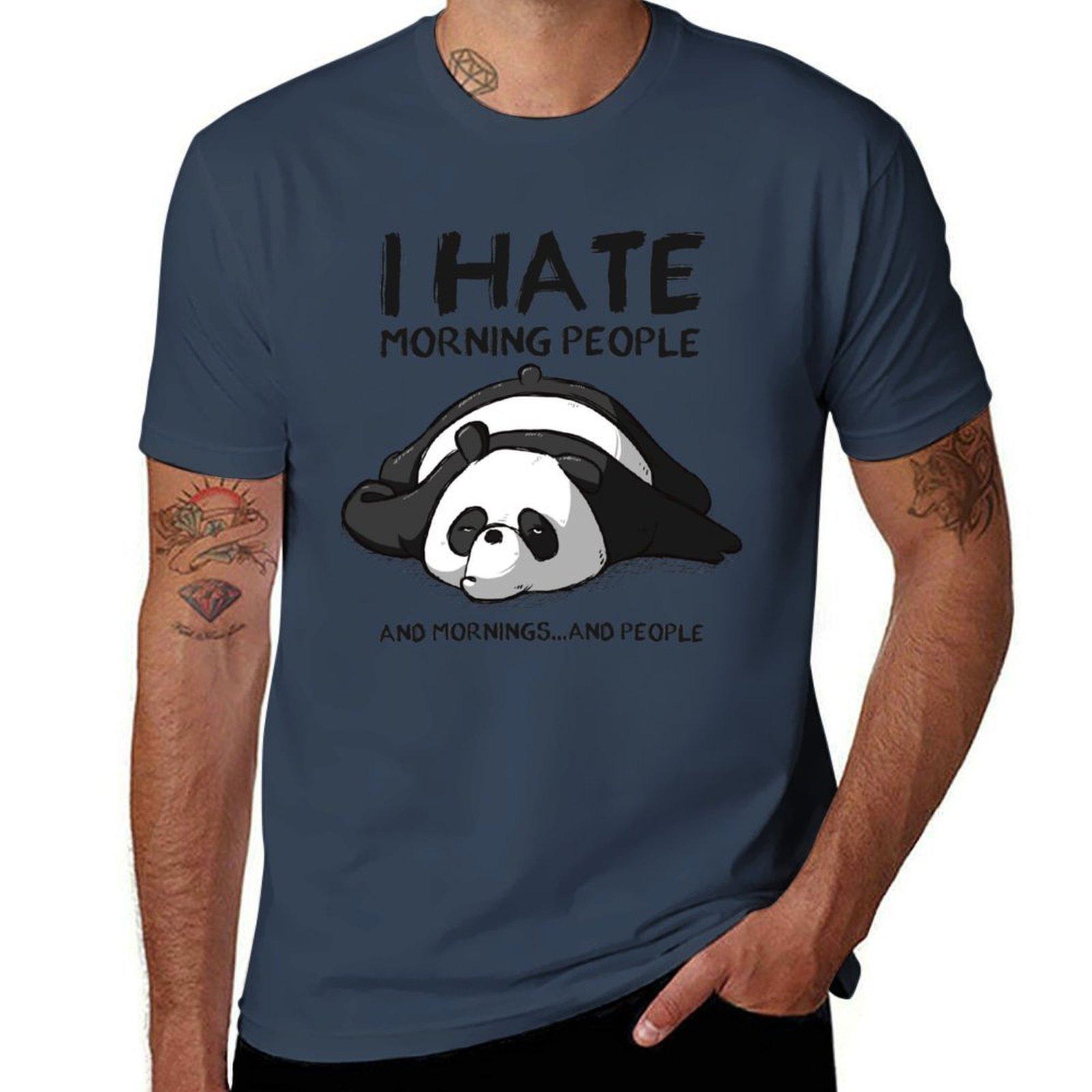 I hate morning people TShirt Soft Touch Basic Cotton TShirt S