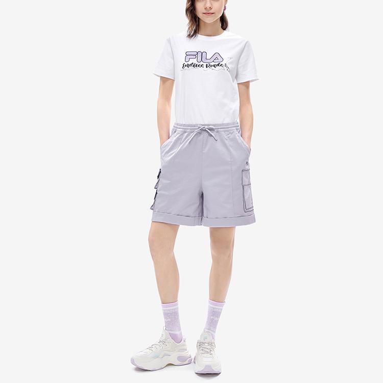 FILA Fusion Ss22 Casual Classic Woven Shorts Women shorts Perfume-Purple T11W221801FVT