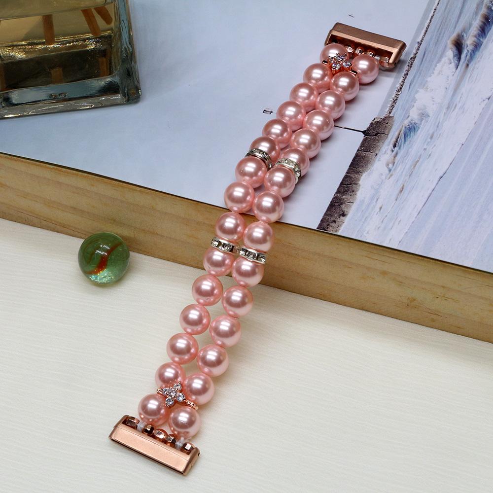 Watchband for Fitbit Versa 3/4 Bands, Sense 2 Bands for Women Handmade Elastic Beaded Bracelet for Fitbit Versa 4/3/Sense 2