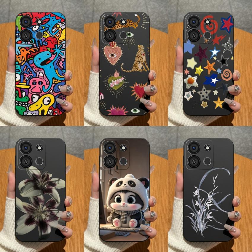 For Itel A05S A04 A60S A16 A33 Plus A56 A23 A58 A25 Pro A49 A35 A18 Phone Case Colorful Graffiti Matte Silicone Cover For Itel Anti Fingerprint Bumper