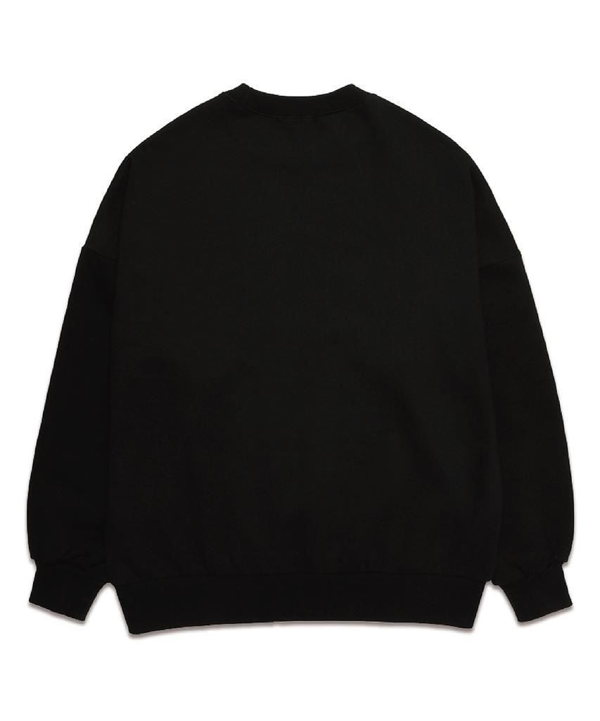 VANNWORKS Tail Logo Oversized Sweatshirt (Vls0037) Black
