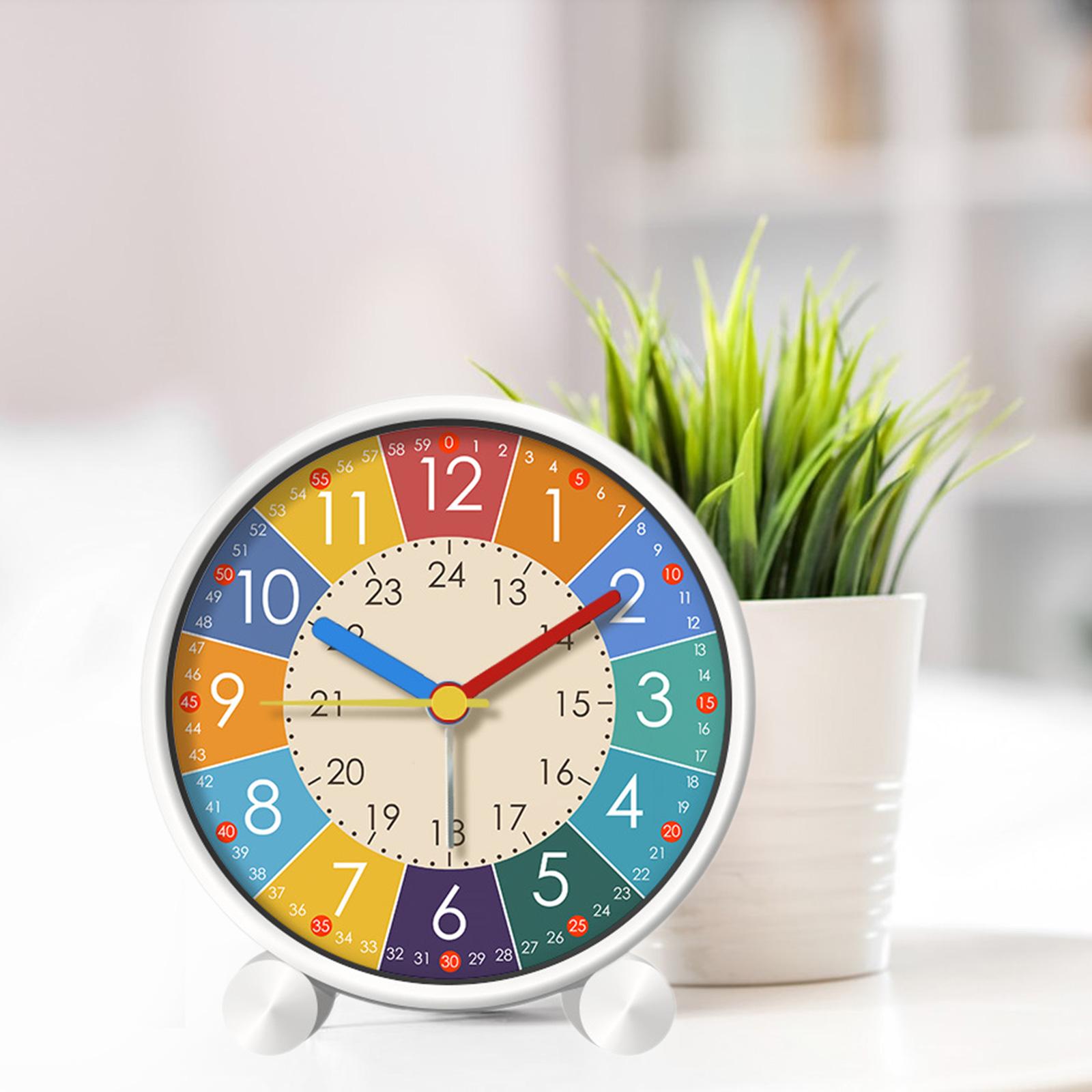

Kids Bedside Analog Alarm Clock with Color Coded Zones for Living Room Cute