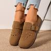 Fashion Hollow Women's Mules Shoes Suede Fashion Autumn Slippers 2025 New Casual Slingback Sandals Classical Cozy Zapatillas De Mujer