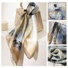 Camellia Print Mulberry Silk Square Scarf - Elegant Luxury Women's Accessory