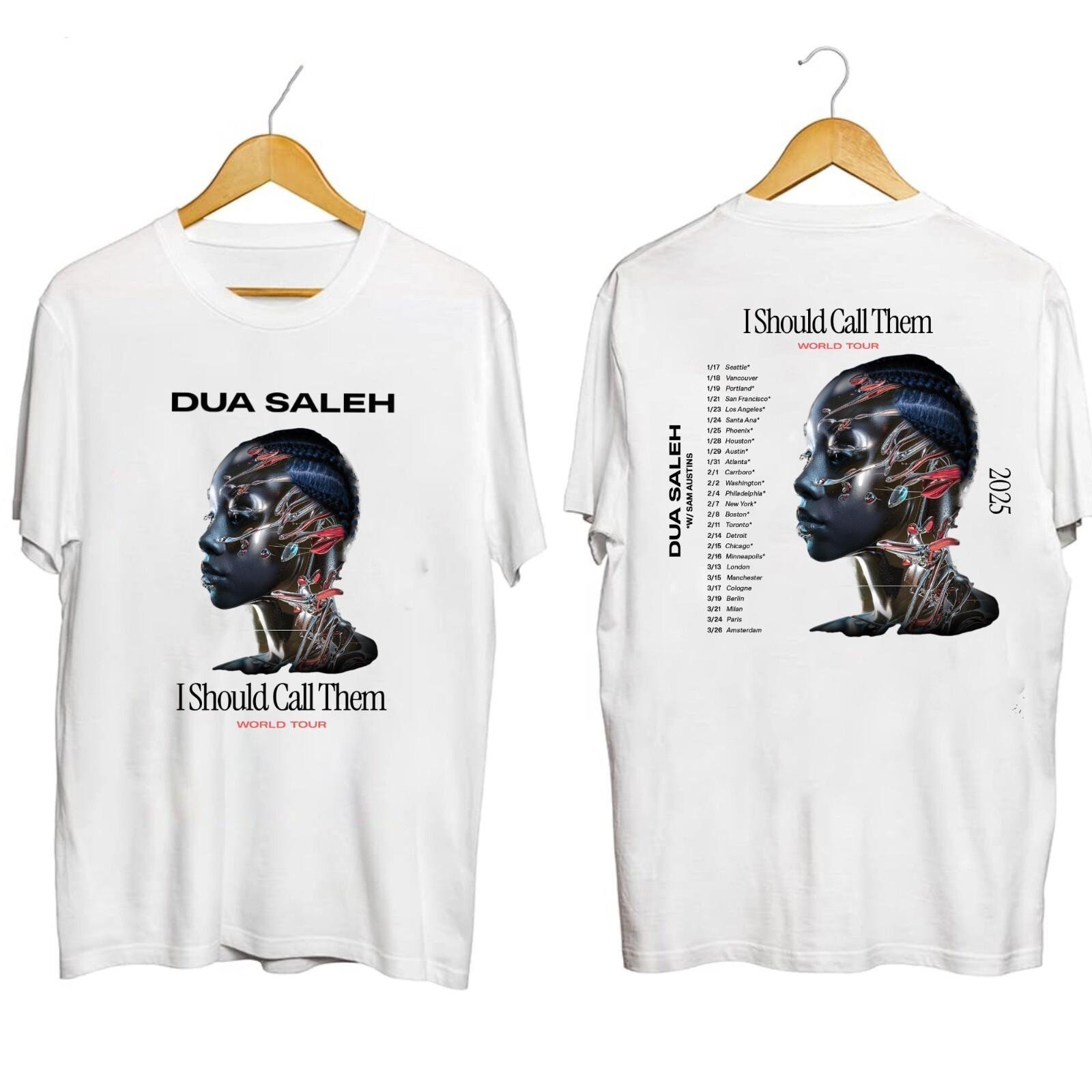 Dua Saleh Tour 2026 Shirt White All Size S-4XL XXXL