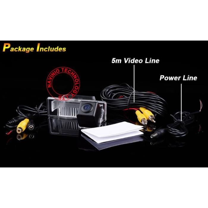 Caméra de recul voiture imperméable ip67 avec vision nocturne pour peugeot 307 307cc citroen quatre &amp; triomphe c4 c5/ nissan qash