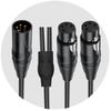 Durability 4Pin XLR Male to Female Y Splitter Cable for Splitting Merging Sound Signal in Professional Music Systems