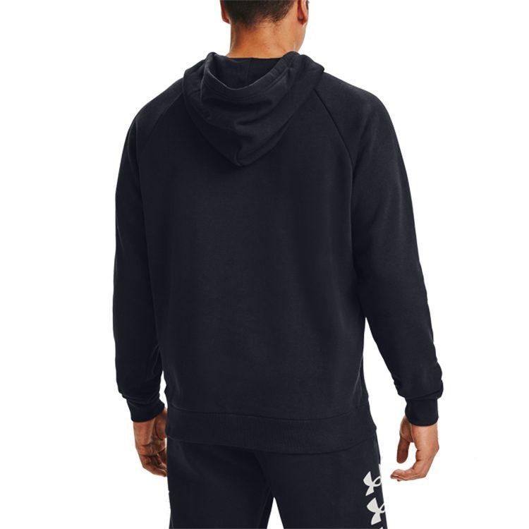Under Armour Rival Sweatshirts Men's Black Hooded Moderate Regular 1357094-001