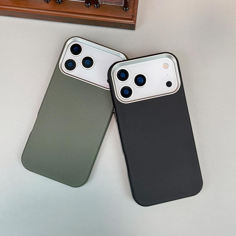 Original Technology Woven Leather For MagSafe Phone Case For IPhone 17 16 15 14 13 Pro Max Alloy Lens Wireless Charging Cover