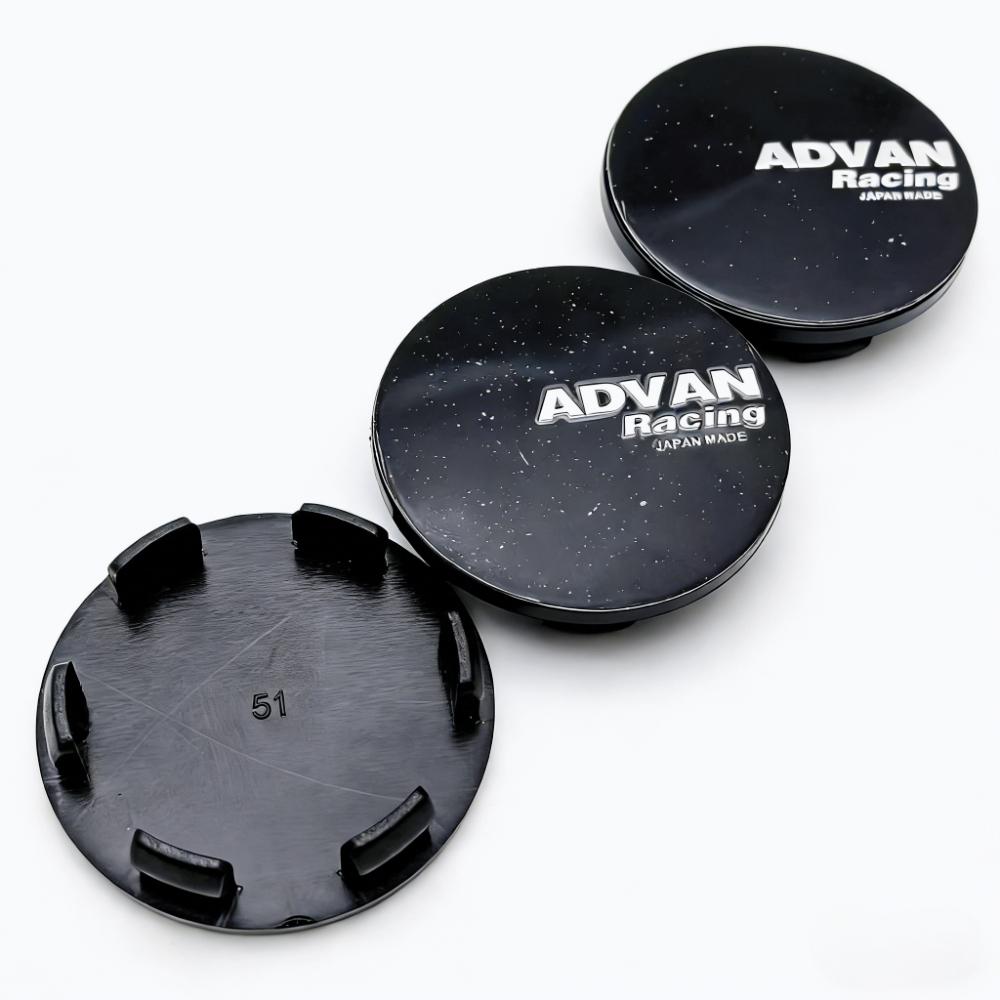 4pcs 51mm Advan Logo Emblem Badge Car Wheel Center Caps Wheel Hubcaps Rim Hub Center Dust Cover Replace Car Styling Accessrories