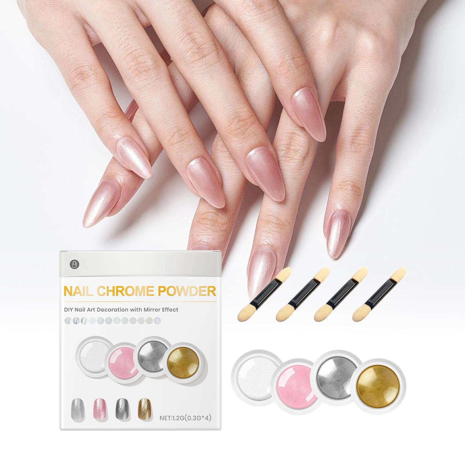 

Multi-color Mirror Glitter Nail Mirror Flour DIY Nail Decoration Powder Multi-color Mirror Mirror Exquisite Glitter Fashionable Decoration Powder. One Size білий