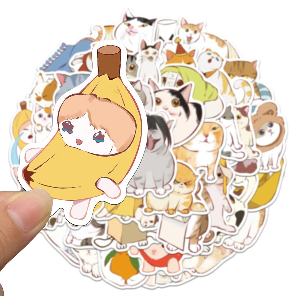 10/30/50pcs Abstract Cat MEME Cartoon Stickers Funny Graffiti Decals DIY Skateboard Luggage Helmet Notebook Cute Sticker Toys