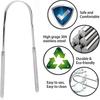 Tutuviw Tongue Cleaner Scraper, Surgical Grade Stainless Steel, Non-Synthetic Grip – Sterilizable Tongue Brush (4 Pack)
