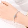 New 925 Silver Jewelry Accessories Bracelet Romantic Classical Butterfly Cross Key Pendant Beaded Bracelet