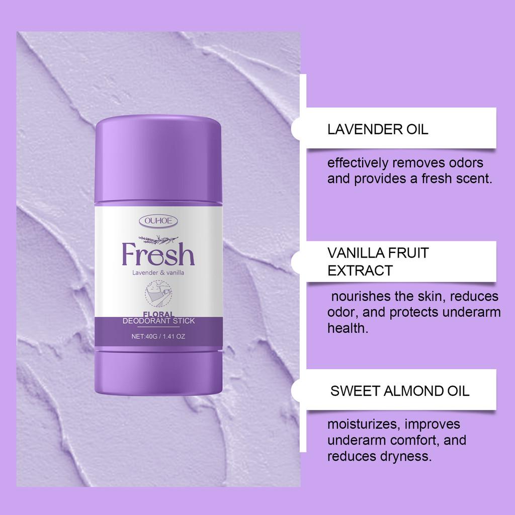 Ouhoe Underarm Care Stick Gentle Long Lasting Deodorizing Fresh Scented Body Care