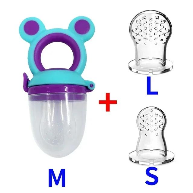 Alimentatore Frutta Cibo Silicone Senza BPA per Bambini Sacchetti Alimentazione Toddler Tettarella Nipple Soother per Neonati Masticatore Alimentazione Neonato