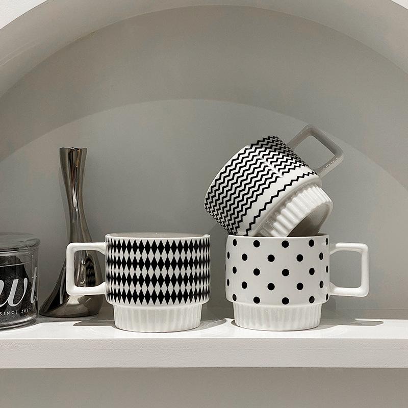 Hepburn Style Mug Ceramic Water Cup Office Female Design Sense Niche Cup Creative Boys And Girls Coffee Cup