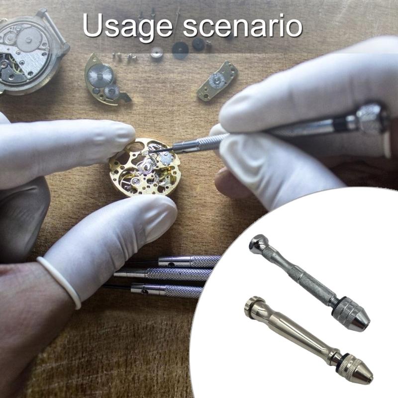 Twist Drill Bit Aluminum Mini Hand Drill Mini Woodworking Tool Drilling Rotary Tool Manual for Jewelry Craft