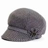 WTEMPO Wide-brimmed Solid Color Plaid Printed Hats Women Autumn Winter Bowknot Retro Vintage Cold-proof Windproof Hats