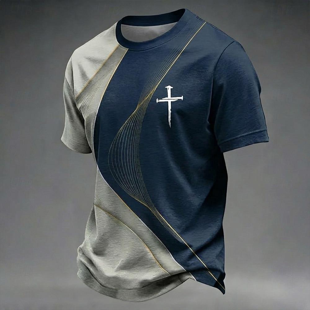 

Men s Christian Shirt Graphic Marble Crew Neck Short Sleeve Christian Faith Spiritual Designer Clothing 3XL
