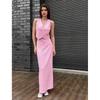 French New Sexy Vest Top Split Skirt Suit V-Neck Vest Half Skirt Set