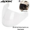 AXK-801 HD Transparent Half Helmet Visor Replacement