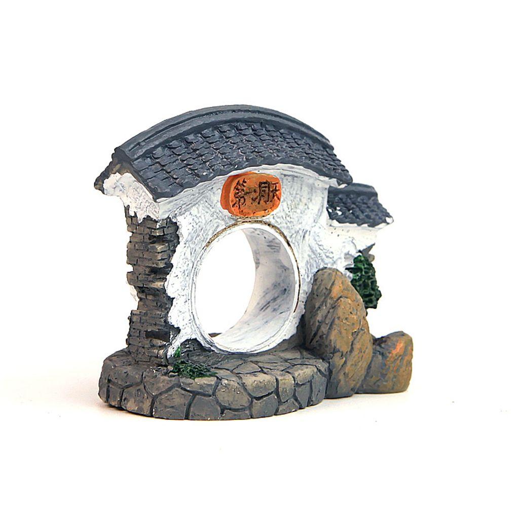 Cute Resin Miniature Statue Mini House Figurines Chinese Rural Sense DIY Scene Statue Bonsai Decor Fairy Garden Micro Landscape