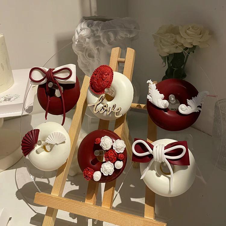 Acrylic Donut and Dessert Display Stand for Weddings - Wood Stand for Table Decor and Ice Cream Cone Holder.